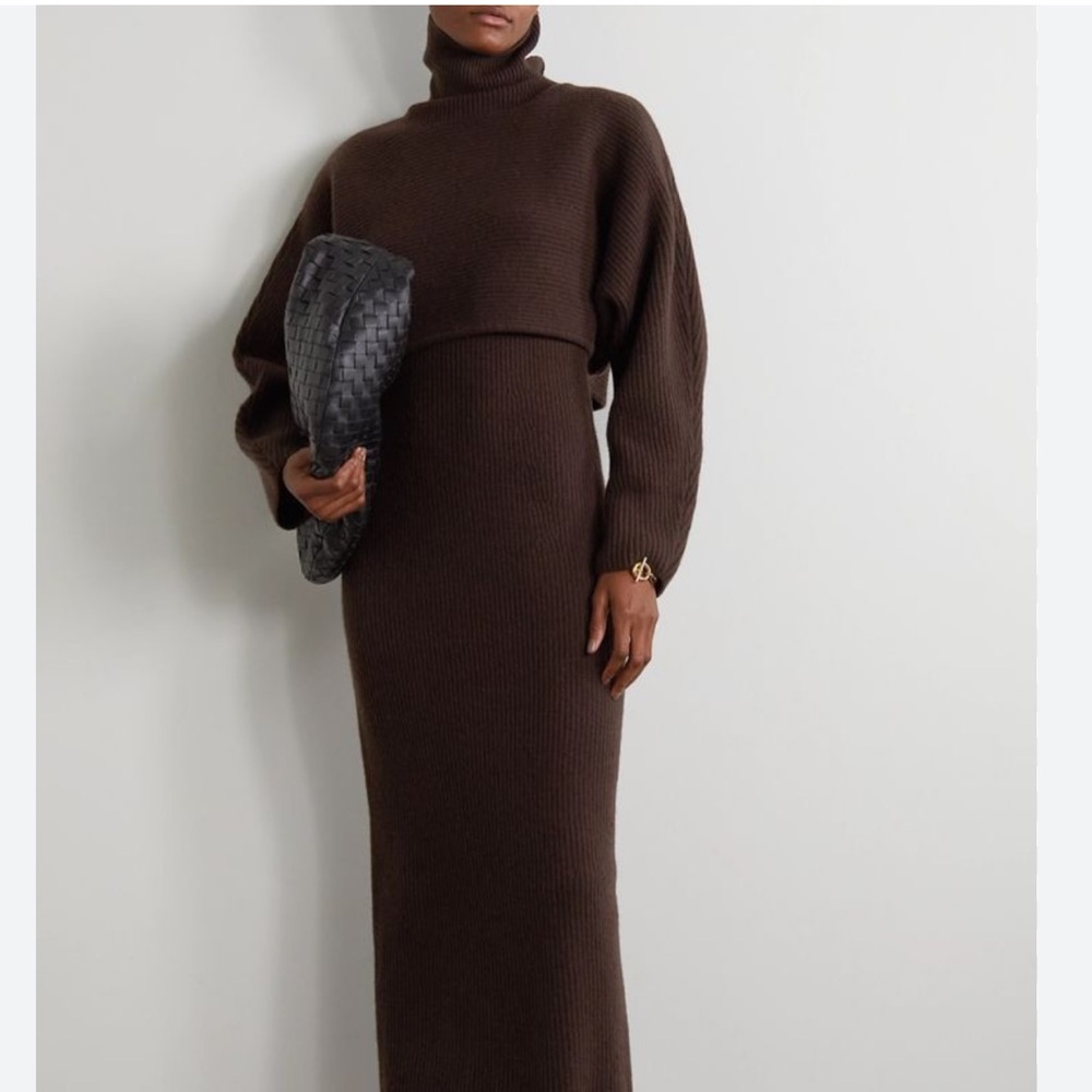LVIR Chocolate Brown Sweater Set L